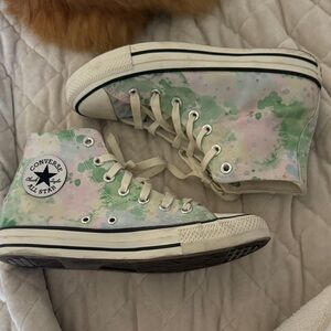 Converse Women's High-Top Sneakers - Pastel Green and Pink